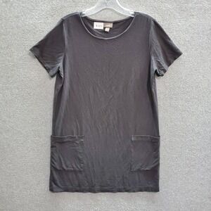 J. Jill Women Dress XS Gray Mini T-Shirt Stretch Pockets Minimalist Loganlook